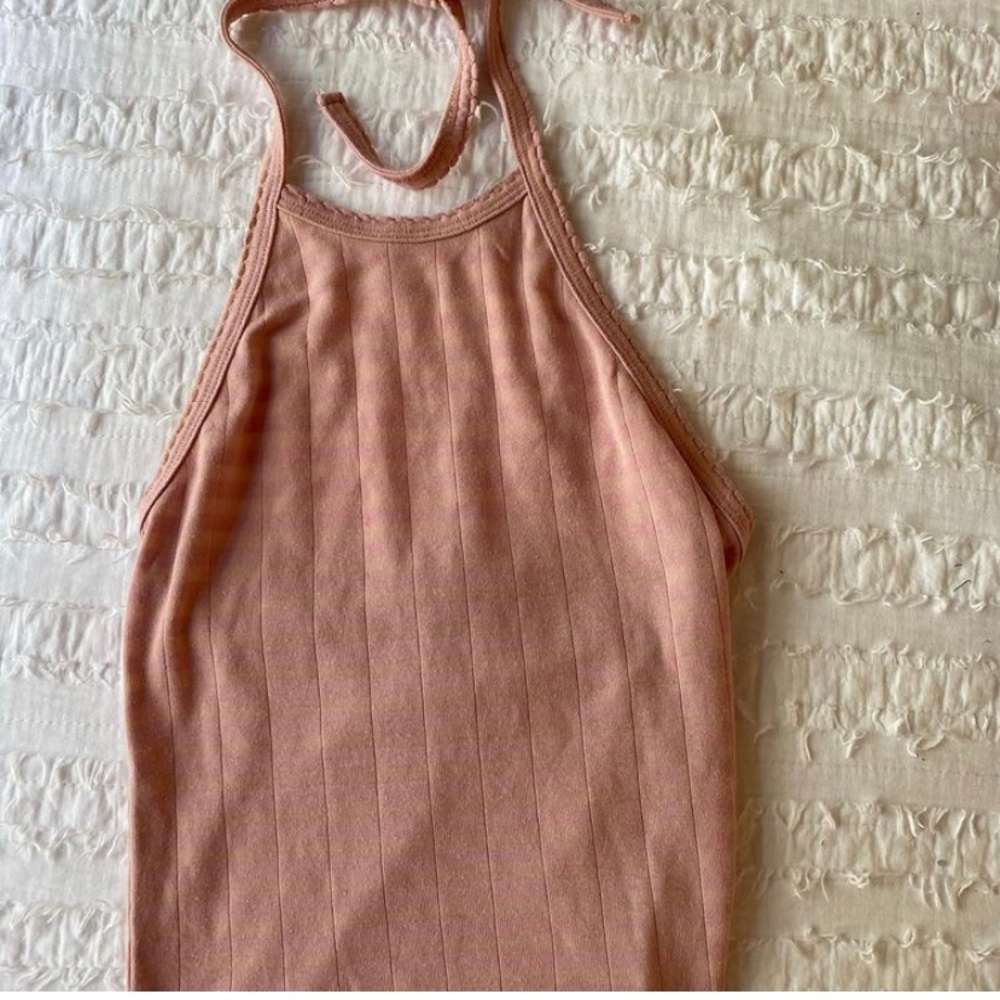 Pink AE halter top